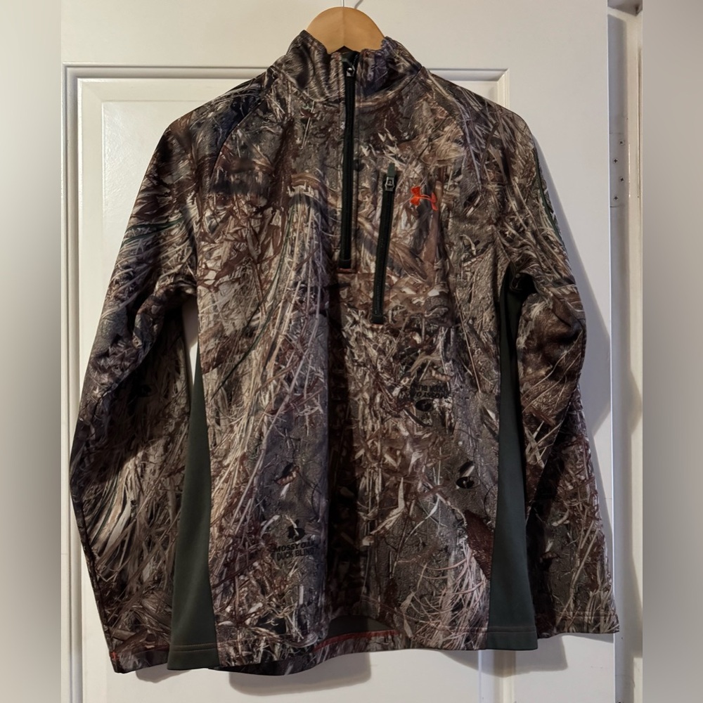 Under armour Mossy Oak duck Blind quarter zip sweatshirt, men’s small
